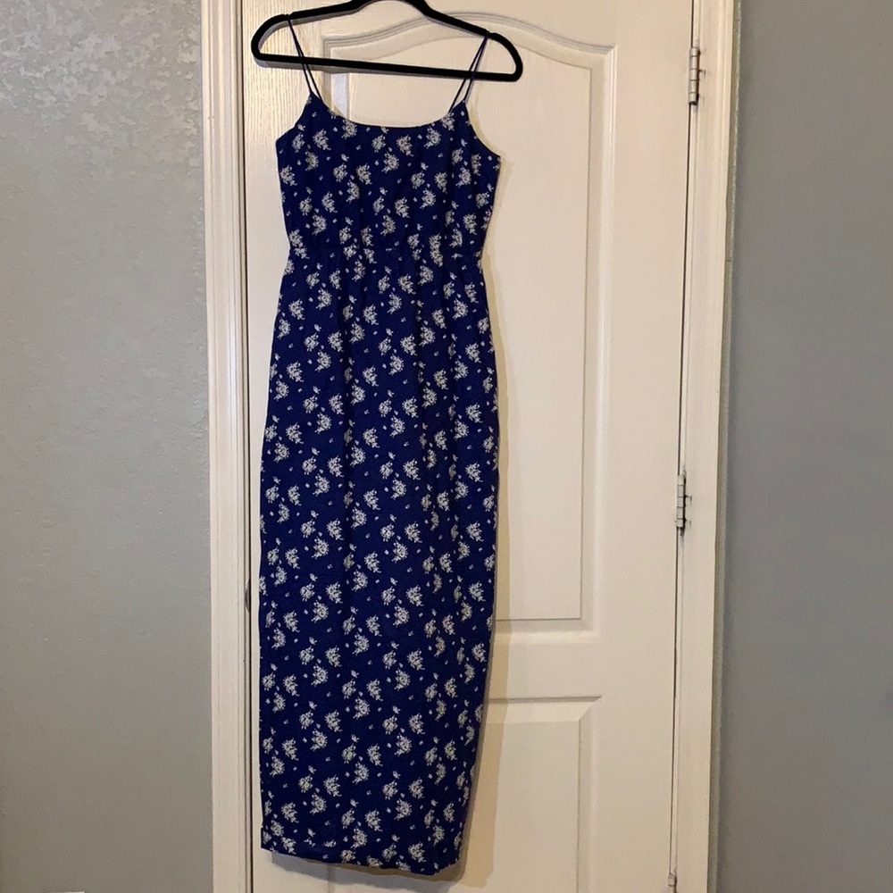 Cotton Blue Floral J.Crew Dress